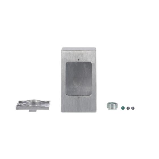 Picture of Brushed Aluminum Single Face Pedestal Outlet Box