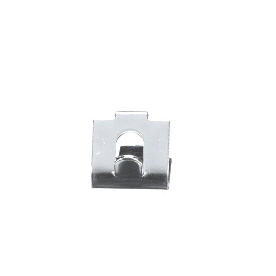 Picture of 3/4" W Zinc Plated Steel Snap-In Shelf Support Clip With 1/2" H Tab For Heavy Duty Square Pilaster