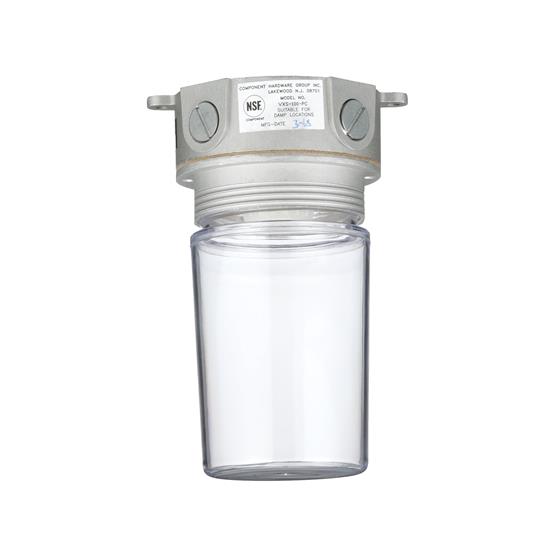 Picture of 100W 120VAC CSA Listed Aluminum Surface Mount Incandescent Refrigeration Light With Coated Glass Globe