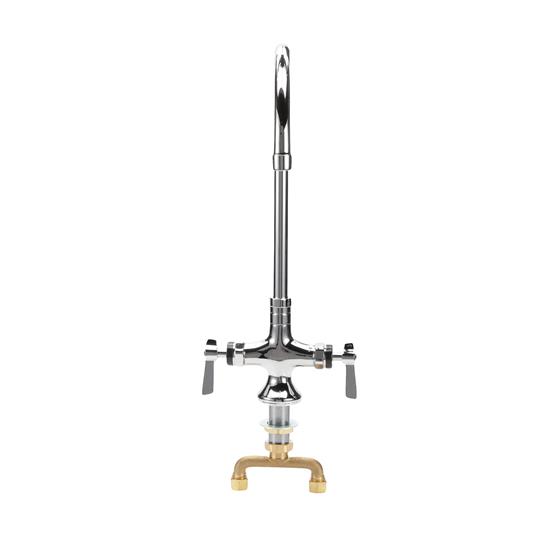 Picture of Encore® Brass Chrome Plated Double Pantry Faucet with 8" Swivel Gooseneck Spout and Lever Handles, Retail Packaging