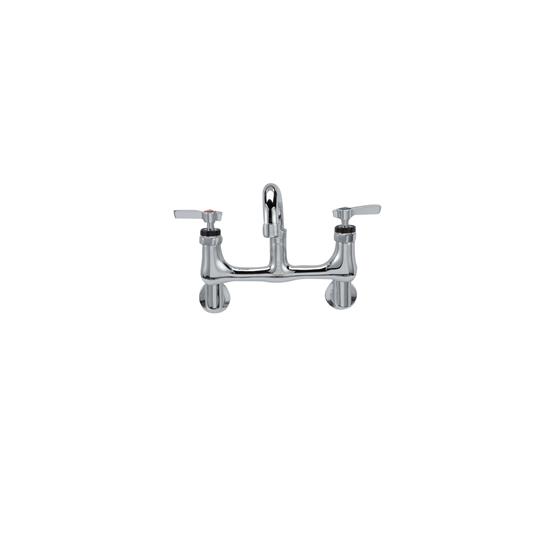 Picture of Encore® 8" OC. Brass Chrome Plated Wall Mount Faucet 2-1/2" Offset Supply Inlets 12" Spout