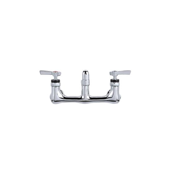 Picture of Encore® 8" OC. Brass Chrome Plated Wall Mount Faucet Ceramic Valves with 8" Swivel Cast Spout