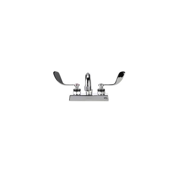Picture of Encore 4" OC Deck Mount Faucet Ceramic Valves with 12" Swivel Spout with 4" Wrist Blade Handles