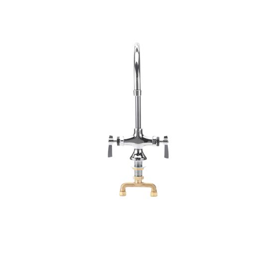 Picture of Encore® Brass Chrome Plated Double Pantry Faucet with 8" Rigid Gooseneck Spout