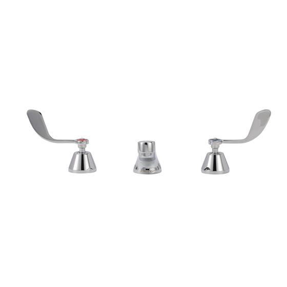 Picture of Encore® Adjustable Widespread Deck Mount Faucet Ceramic Valves with 5" Cast Spout and 4" Wrist Blade Handles