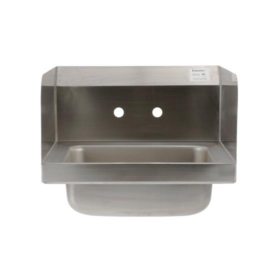 Picture of Encore® Wall Mount Type 304 Series Stainless Steel Hand Sink 14" x 10" x 5" Deep with Double Side Splash