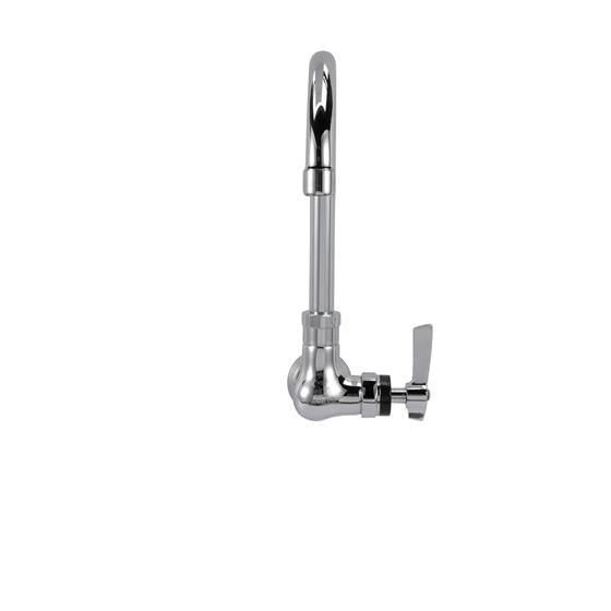 Picture of Encore® Brass Chrome Plated Single Wall Mount Faucet with 6" Rigid Gooseneck Spout