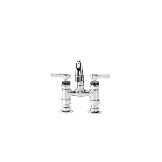 Picture of Encore® 4" OC Brass Chrome Plated Elevated Deck Mount Faucet with 10" Swivel Spout