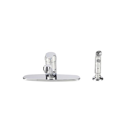 Picture of Encore® Single Handle Deck Mount Faucet 10" Cast Spout with Side Sprayer
