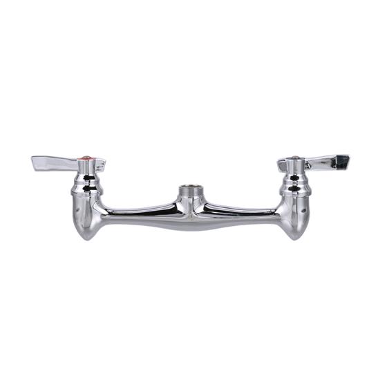 Picture of TOP-LINE® Faucet Body, Wall Mount, 8" (203mm) O.C., Full Turn Compression Valves, Lever Handles, Check Valves, Retail Packaging