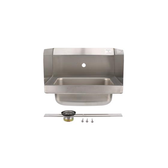 Picture of Encore® Wall Mount Type 304 Series Stainless Steel Hand Sink 14" x 10" x 5" Deep with Single Hole and Double Side Splash