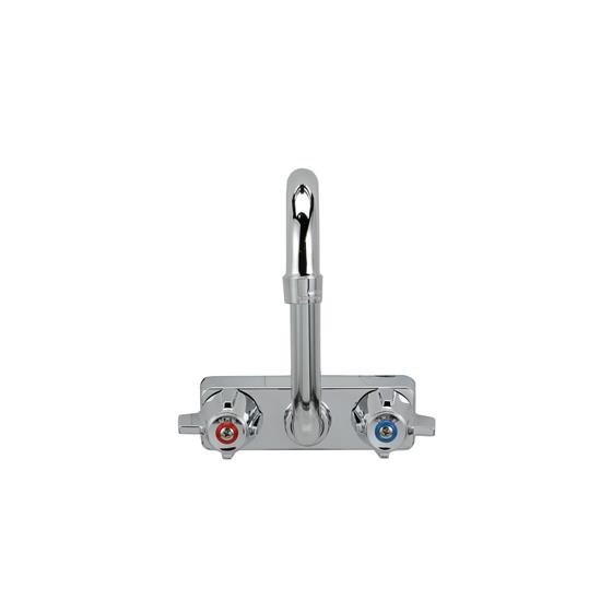 Picture of TOP-LINE® Economy 4" OC Wall Mount Hand Sink Faucet with 3-1/2" Swivel Gooseneck Spout, Retail Packaging