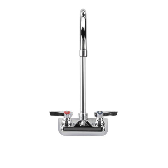 Picture of TOP-LINE® 4" OC Wall Mount Faucet Ceramic Valves with 8-1/2" Swivel Gooseneck Spout, Retail Packaging