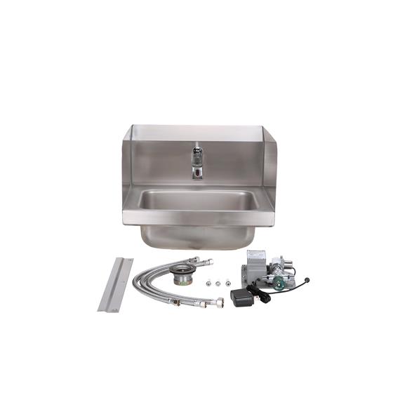 Picture of Intelli-Flo EZ Electronic Hand Wash Station with Side Splashes, AC Power, Thermostatic Mixing Valve and 1.5 gpm Laminar Flow