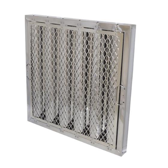 Picture of 20"H X 25"W Stainless Steel Baffle Grease Filter with Spark Arrestor		