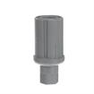 Picture of 1-5/8" Round Gray Thermoplastic Adjustable Hex Foot Insert