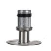 Picture of 1-5/8" Round Stainless Steel Clad Zinc Die Cast Adjustable Flanged Foot Insert With Mounting Holes