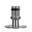 Picture of 1-5/8" Round Stainless Steel Clad Zinc Die Cast Adjustable Flanged Foot Insert With Mounting Holes