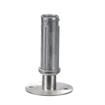 Picture of 1-5/8" Round Stainless Steel Clad Zinc Die Cast 3" Adjustable Hi-Rise Flanged Foot Insert With Mounting Holes