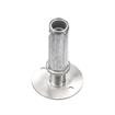 Picture of 1-5/8" Round Stainless Steel Clad Zinc Die Cast 3" Adjustable Hi-Rise Flanged Foot Insert With Mounting Holes