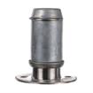 Picture of 2" Round Stainless Steel Clad Zinc Die Cast Adjustable Flanged Foot Insert With Mounting Holes