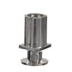 Picture of 1" Square Nickel Plated Zinc Die Cast Adjustable Flanged Foot Insert
