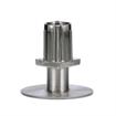 Picture of 1-1/2" Square Stainless Steel Clad Zinc Die Cast Adjustable Flanged Foot Insert With Mounting Holes