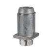 Picture of 2" Square Stainless Steel Clad Zinc Die Cast Adjustable Hex Foot Insert