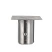 Picture of 1-5/8" x 3-1/8" H Stainless Steel Leg Socket With 3-1/2" x 3-1/2" Welded Mounting Plate