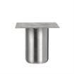 Picture of 1-5/8" x 3-1/8" H Stainless Steel Leg Socket With 3-1/2" x 3-1/2" Welded Mounting Plate