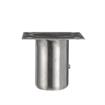 Picture of 1-5/8" x 3-1/8" H Stainless Steel Leg Socket With 3-1/2" x 3-1/2" Welded Mounting Plate