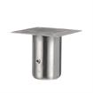 Picture of 1-5/8" x 3-1/8" H Stainless Steel Leg Socket With 3-1/2" x 3-1/2" Welded Mounting Plate