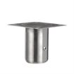 Picture of 1-5/8" x 3-1/8" H Stainless Steel Leg Socket With 3-1/2" x 3-1/2" Welded Mounting Plate