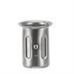 Picture of 1-5/8" x 3-1/16"H Stainless Steel Leg Socket With Flanged Top And Recessed Ribs