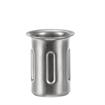 Picture of 1-5/8" x 3-1/16"H Stainless Steel Leg Socket With Flanged Top And Recessed Ribs