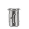 Picture of 1-5/8" x 3-1/16"H Stainless Steel Leg Socket With Flanged Top And Recessed Ribs