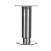 Picture of 1-5/8"OD x 6"H Stainless Steel Security Equipment Leg With Welded Mounting Plate And Adjustable Flanged Toe With Holes