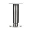 Picture of 1-5/8"OD x 6"H Stainless Steel Security Equipment Leg With Welded Mounting Plate And Adjustable Flanged Toe With Holes