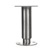 Picture of 1-5/8"OD x 6"H Stainless Steel Security Equipment Leg With Welded Mounting Plate And Adjustable Flanged Toe With Holes