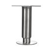 Picture of 1-5/8"OD x 6"H Stainless Steel Security Equipment Leg With Welded Mounting Plate And Adjustable Flanged Toe With Holes