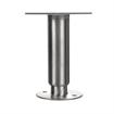 Picture of 1-5/8"OD x 6"H Stainless Steel Security Equipment Leg With Welded Mounting Plate And Adjustable Flanged Toe With Holes