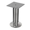 Picture of 1-5/8"OD x 6"H Stainless Steel Security Equipment Leg With Welded Mounting Plate And Adjustable Flanged Toe With Holes