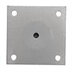 Picture of 1-5/8"OD x 6"H Stainless Steel Security Equipment Leg With Welded Mounting Plate And Adjustable Flanged Toe With Holes