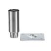 Picture of 1-5/8"OD x 4"H Stainless Steel Equipment Leg With Removable Mounting Plate  And Adjustable Hex Toe