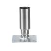 Picture of 1-5/8"OD x 4"H Stainless Steel Equipment Leg With Removable Mounting Plate  And Adjustable Hex Toe