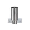 Picture of 1-5/8"OD x 4"H Stainless Steel Equipment Leg With Removable Mounting Plate  And Adjustable Hex Toe