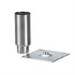 Picture of 1-5/8"OD x 4"H Stainless Steel Equipment Leg With Removable Mounting Plate  And Adjustable Hex Toe
