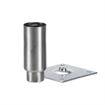 Picture of 1-5/8"OD x 4"H Stainless Steel Equipment Leg With Removable Mounting Plate  And Adjustable Hex Toe