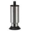 Picture of 1-5/8"OD x 4"H Stainless Steel Equipment Leg With 1/2-13 x 3/4"L Protruding Stud  And Adjustable Black Nylon Flanged Toe