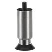 Picture of 1-5/8"OD x 4"H Stainless Steel Equipment Leg With 1/2-13 x 3/4"L Protruding Stud  And Adjustable Black Nylon Flanged Toe